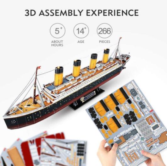 Detaljerad design papper sticksåg DIY Stadium 3D pussel modell