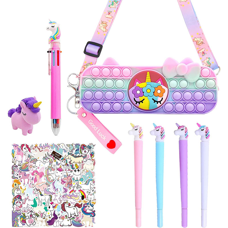 Unicorn pennfodral Unicorn Stationary Set för flickor